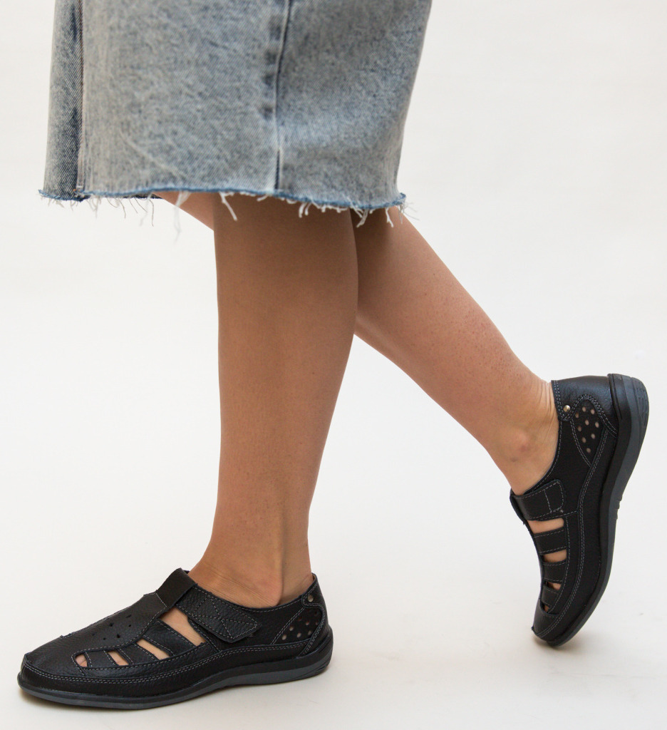 Pantofi Casual Saptes Negri | Confort & Stil - imagine 2