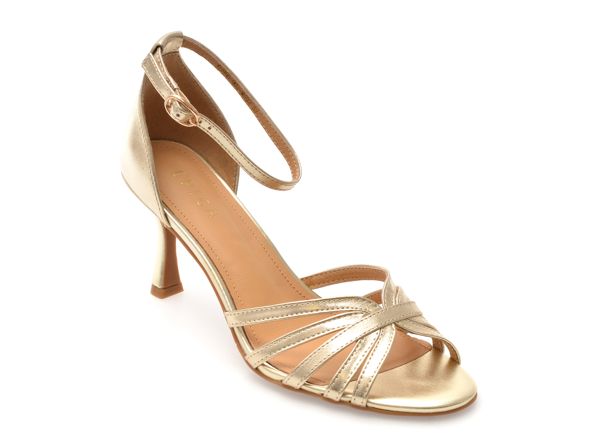 Sandale Elegante EPICA Aurii | Piele Naturală