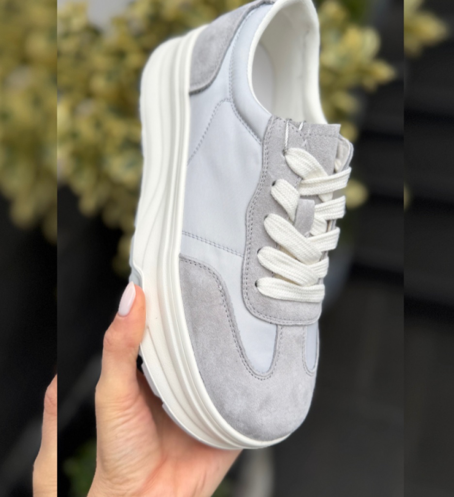 Sneakers Dama Dynal Gri - Confort Sport - imagine 2
