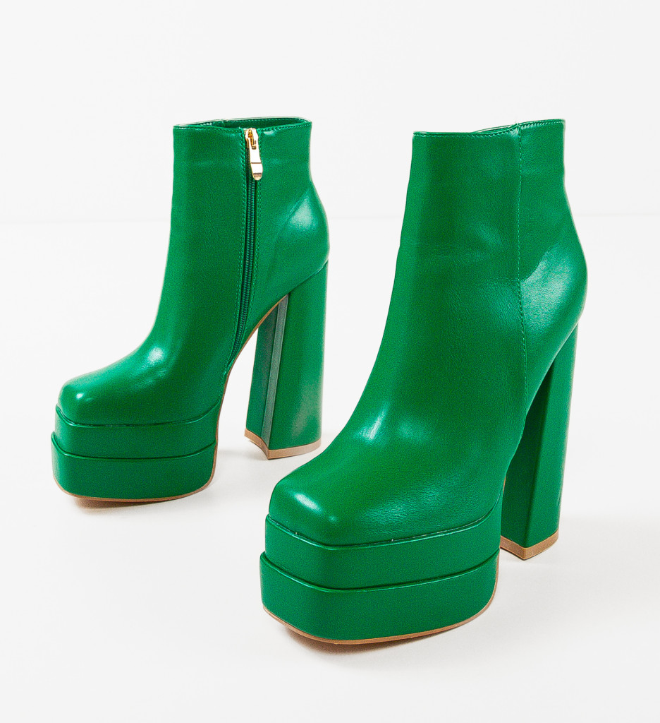 Botine Dama Ilyas Verzi - Eleganță și Confort - imagine 9