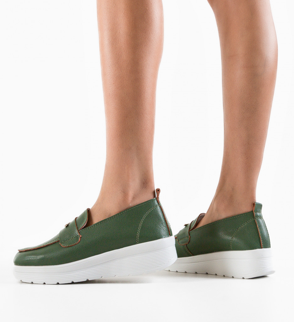 Pantofi Vefra Verzi | Stil Casual Zilnic - imagine 2