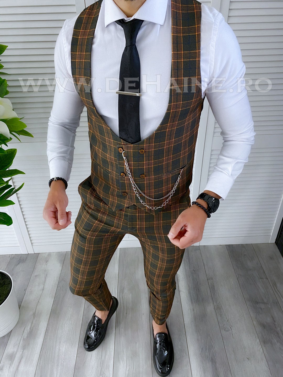 Compleu Vesta si Pantaloni Barbati Elegant