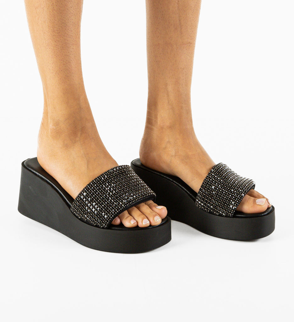 Saboti Dama Cerbera Negri - Confort & Stil - imagine 1