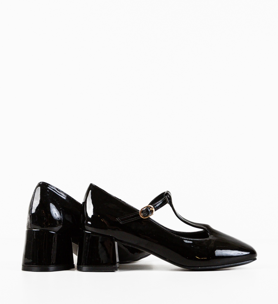 Pantofi Ketofa Negri Eleganți cu Toc - imagine 5