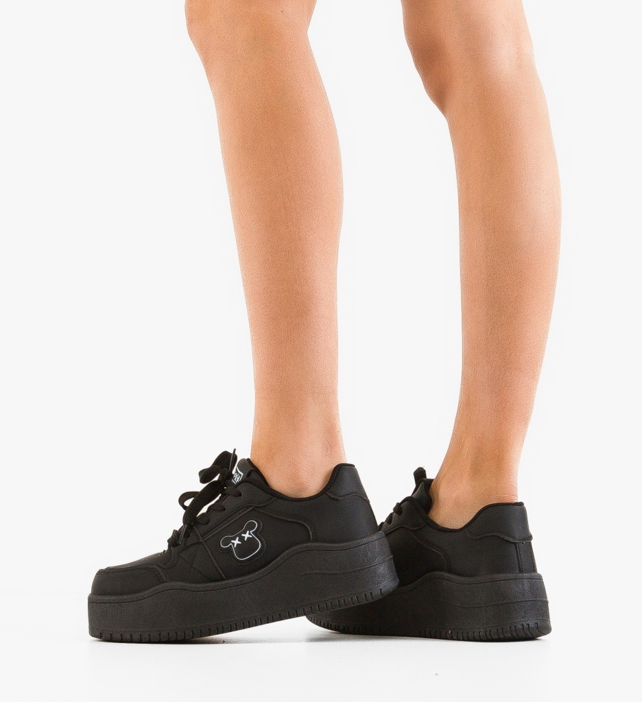 Sneakers Dama Myuty Negri | Confort și Stil Urban - imagine 2