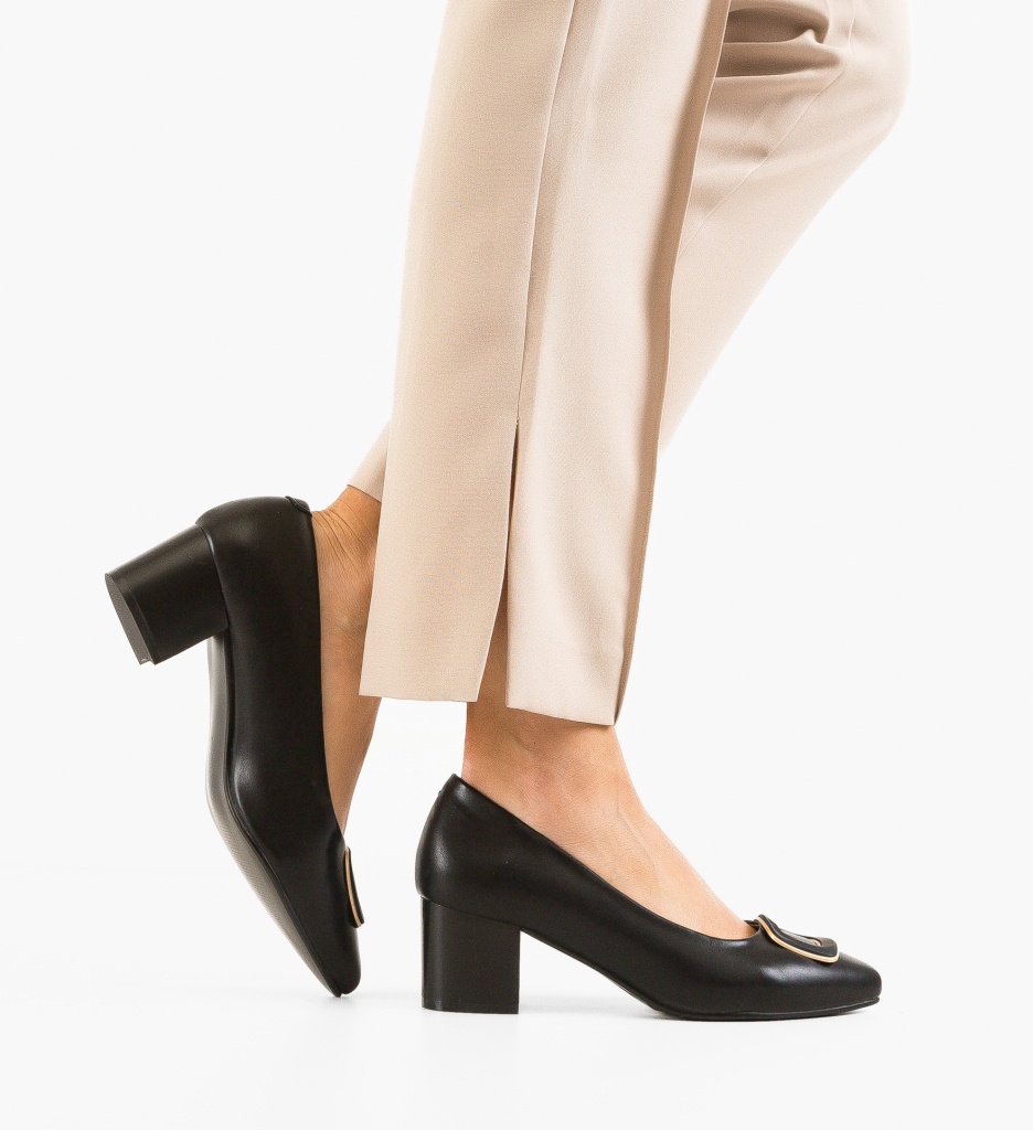 Pantofi Vincen Negri cu Toc | Eleganță Asigurată