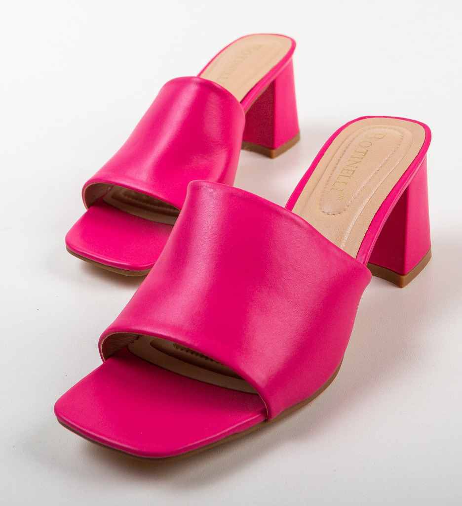 Sandale cu Toc Pope Fuchsia | Culoare și Eleganță - imagine 2