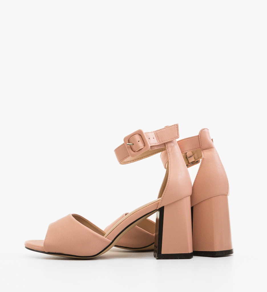 Sandale dama Kraspe Roz cu toc elegant - imagine 4
