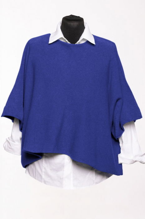 Pulover Maneca Fluture Vascoza Albastru | Shopika