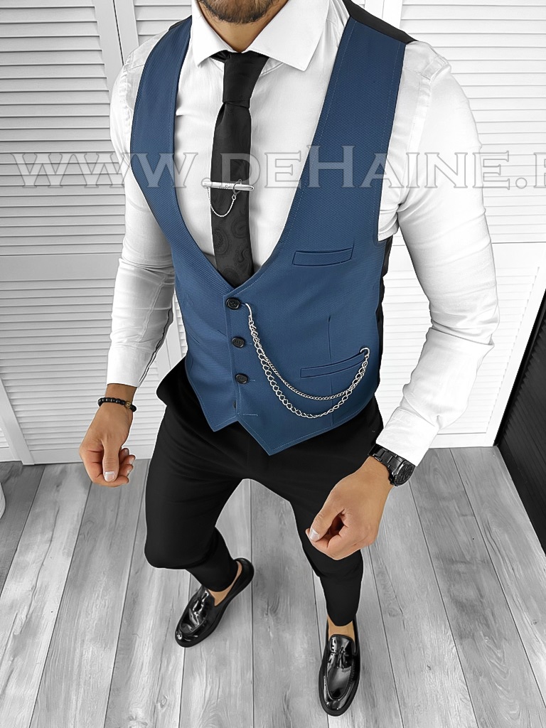 Vesta Barbati Slim Fit Bleumarin | Eleganță Maximă