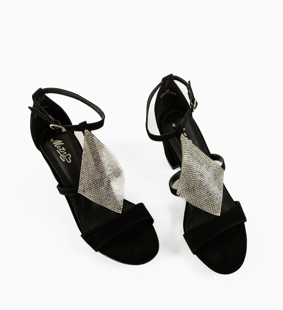 Sandale cu Toc Lamza Negre - Eleganță Asigurată - imagine 6