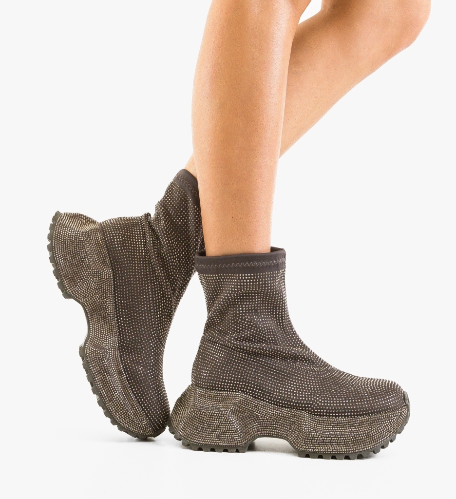 Sneakers Dama Ojjre Gri - Confort Sport - imagine 2