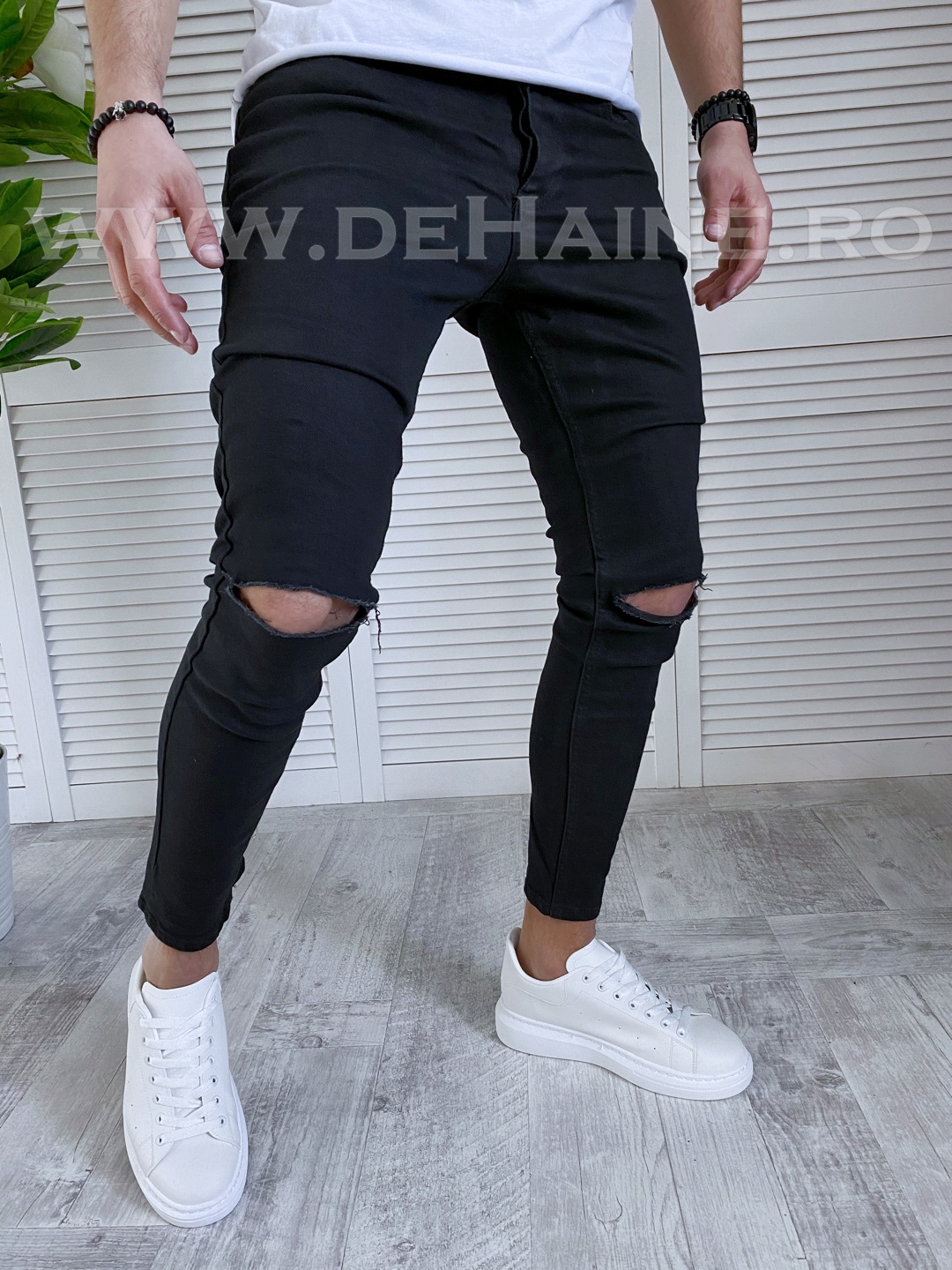 Blugi Barbati Conici Negri - Stil Modern