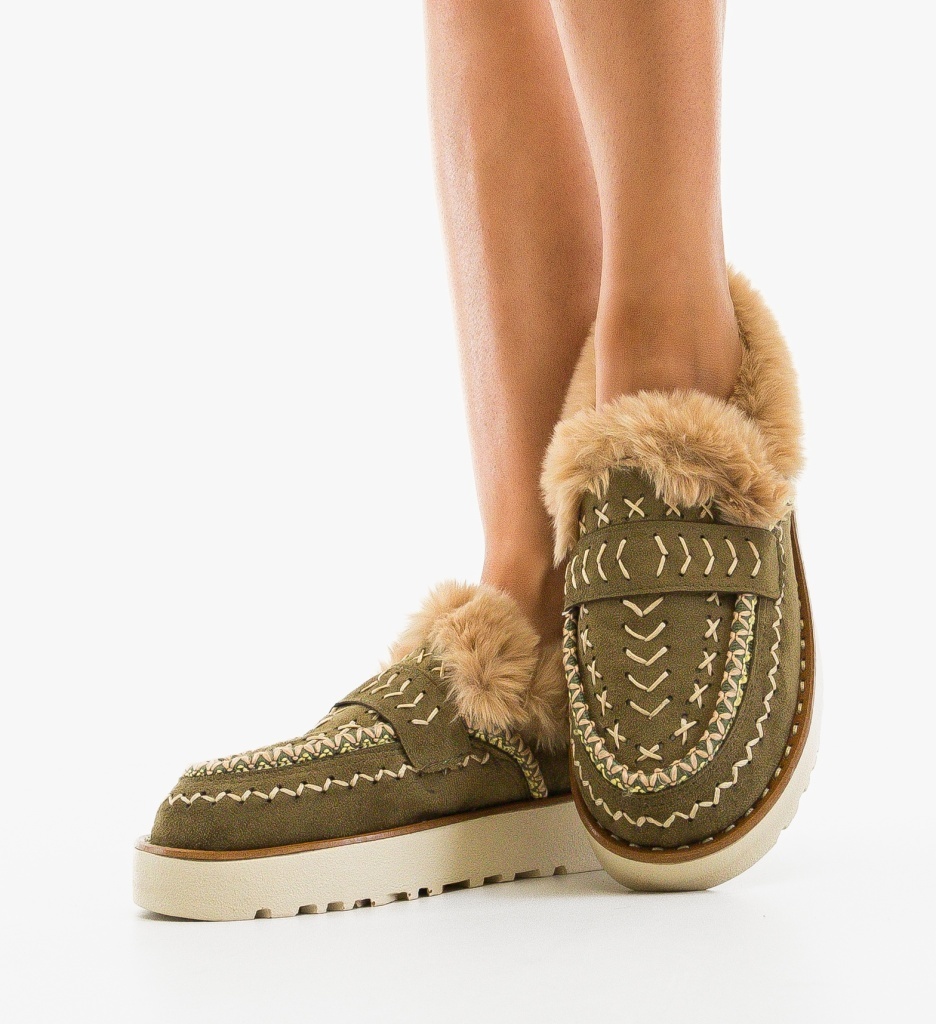 Pantofi Chunky Verzi - Confort și Stil Casual - imagine 3