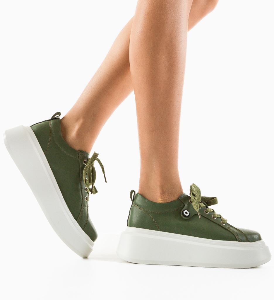 Pantofi Casual Nuandre Verzi - Confort Zi de Zi - imagine 2