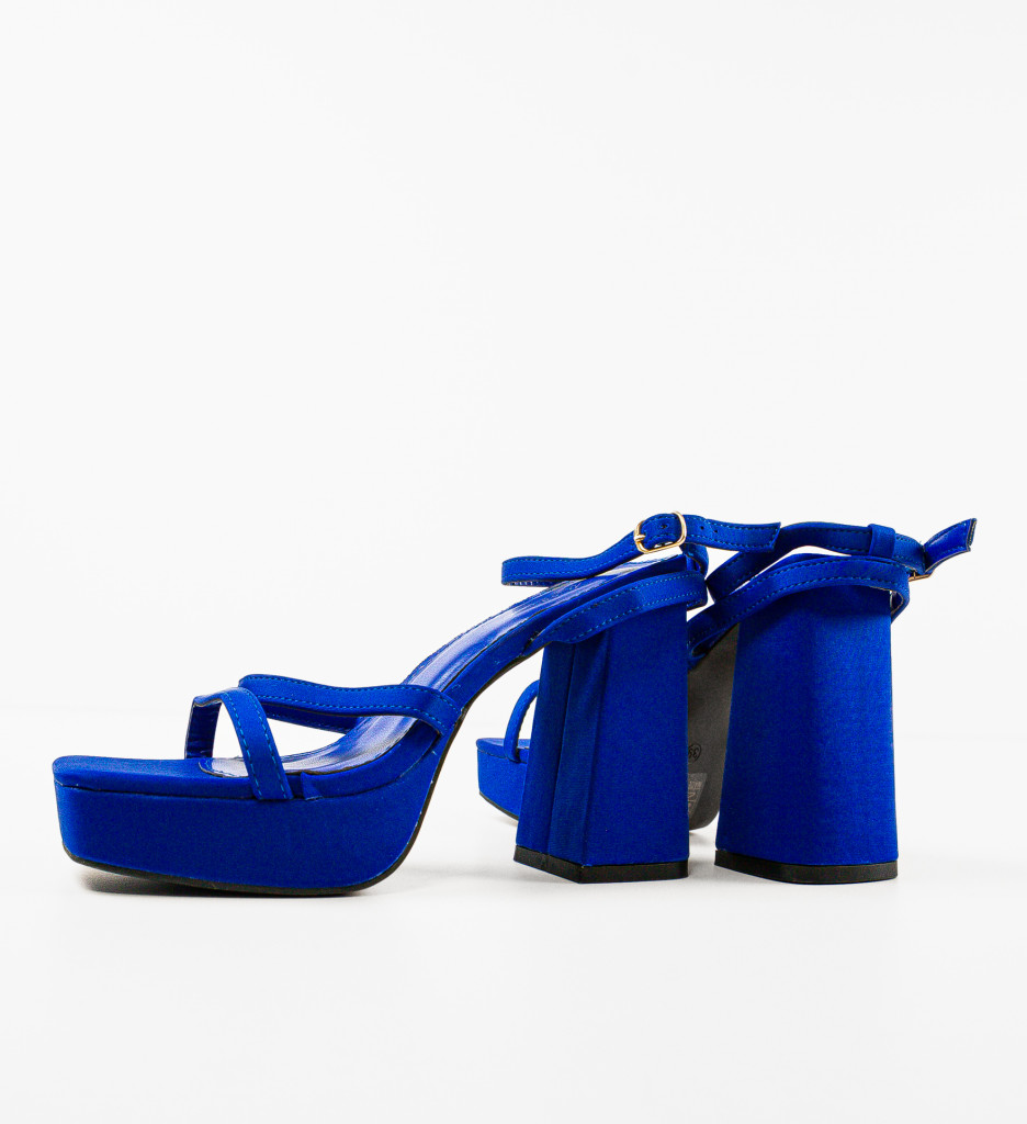 Sandale cu Toc Oihana Albastre | Eleganță - imagine 6