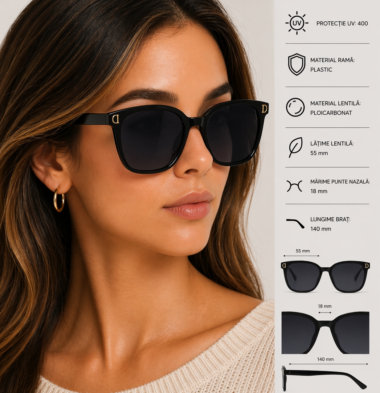 Ochelari de soare femei Picadili SG115, protectie UV400 - imagine 2