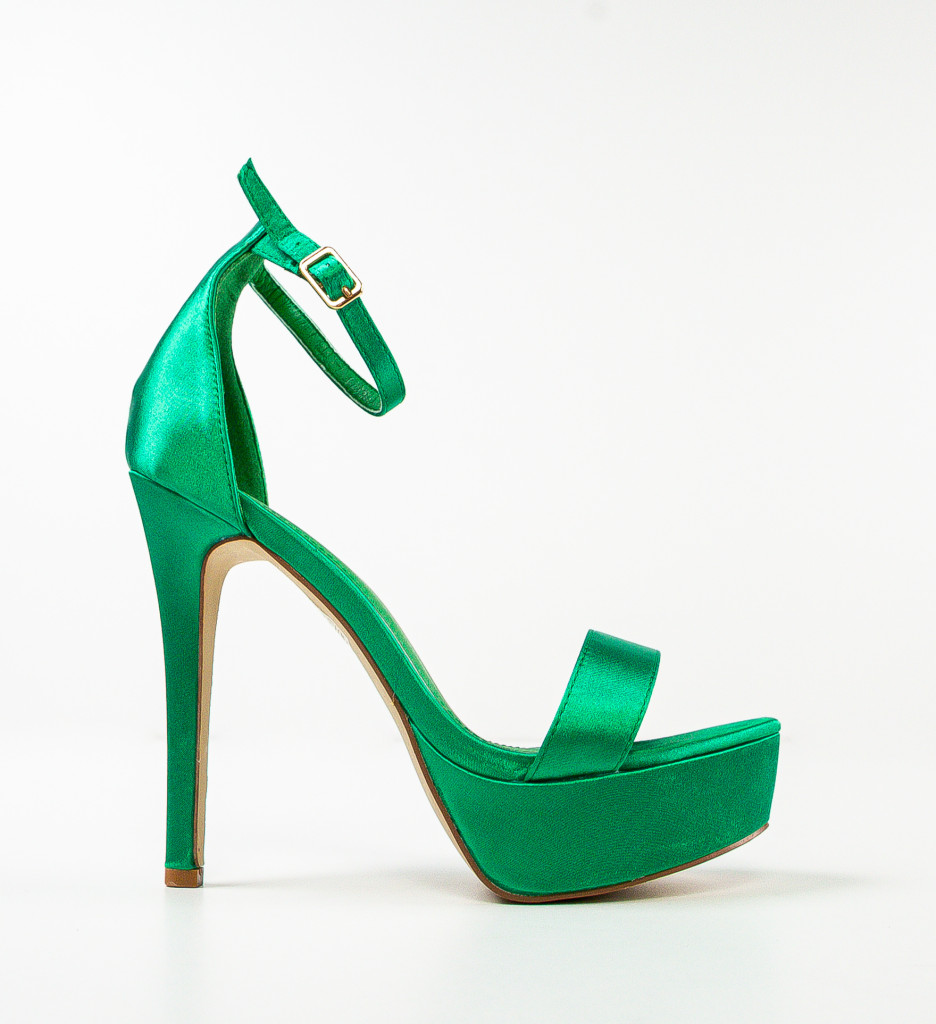 Sandale cu Toc Bannist Verzi - Eleganță și Stil - imagine 5