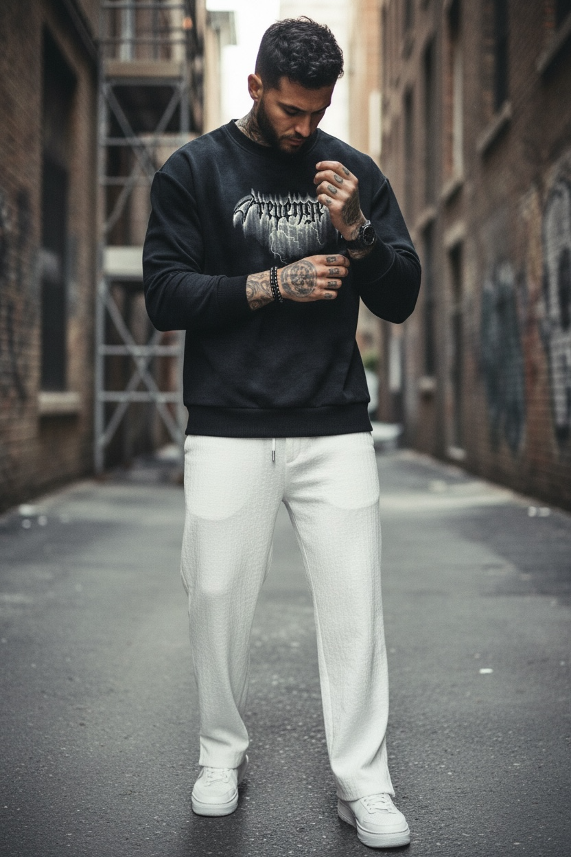 Bluză Bărbați Slim Fit Neagră | Elegantă și Casual