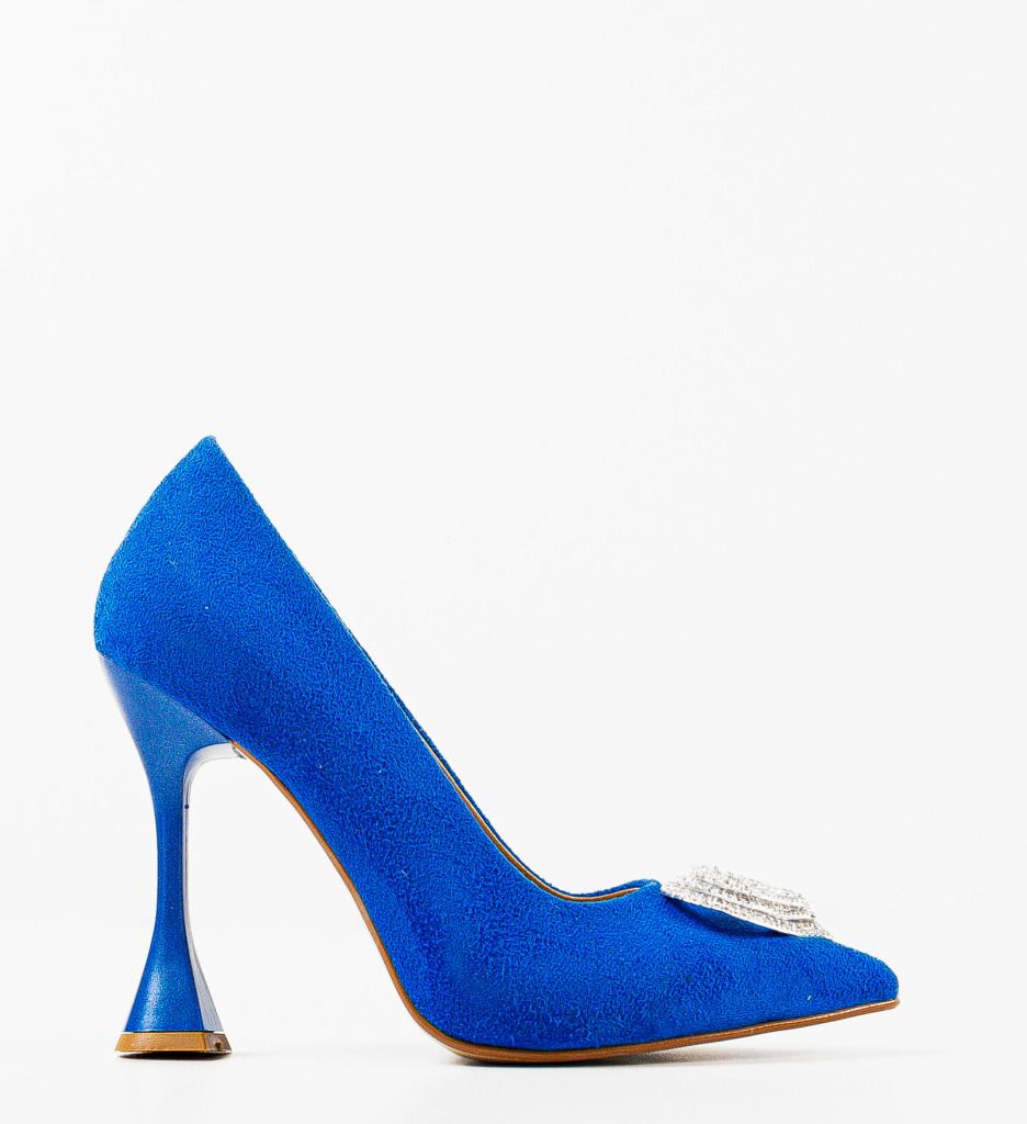 Pantofi cu toc Darino Albastri - Eleganță - imagine 2