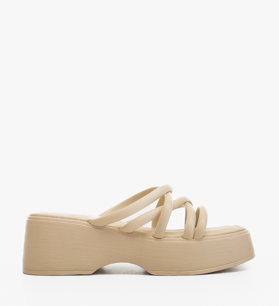 Platforme Dama Dunn Bej Elegante - imagine 6
