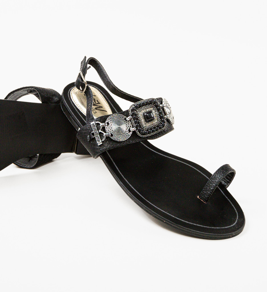 Sandale Hereza Negre Dama - Eleganță și Confort - imagine 5