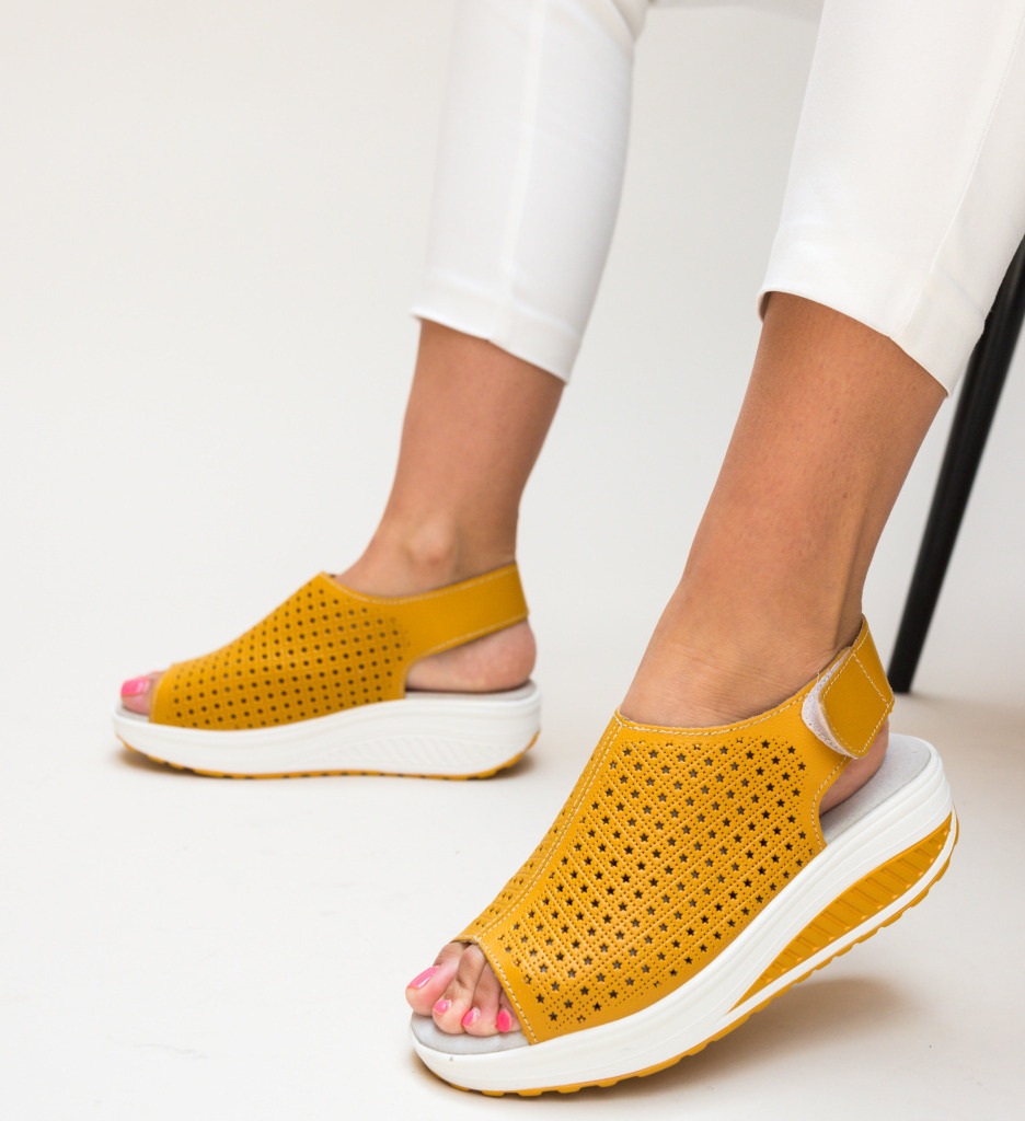 Sandale Platforme Liberty Galbene - Stil și Confort