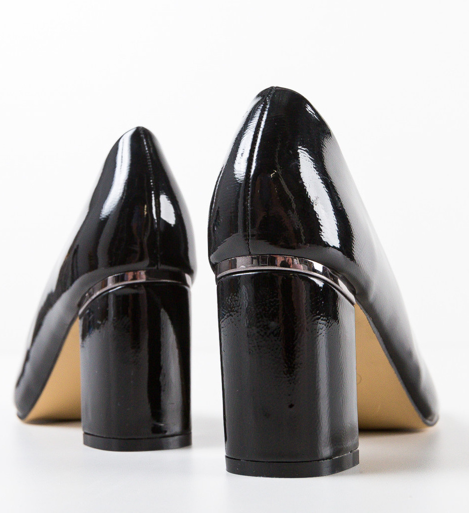 Pantofi Roach Negri cu Toc Eleganți - imagine 4