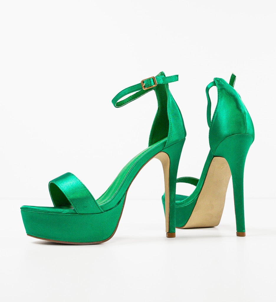 Sandale cu Toc Bannist Verzi - Eleganță și Stil - imagine 9