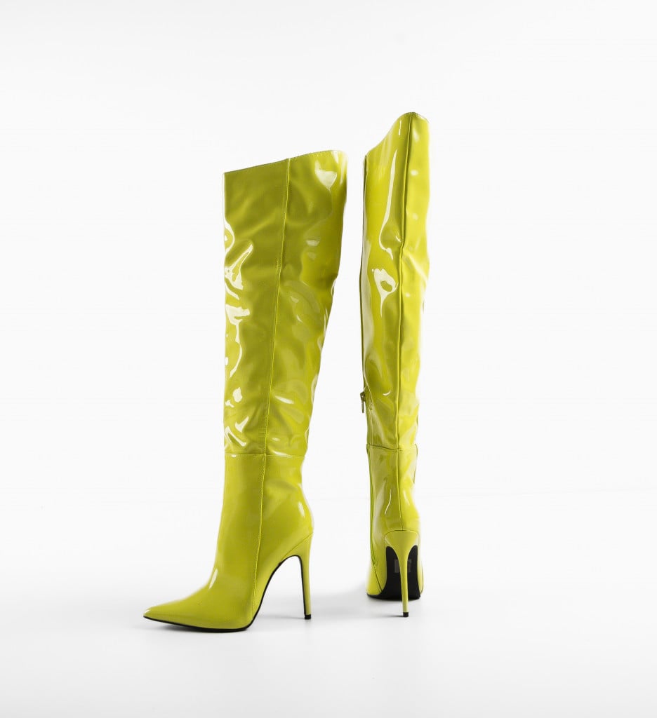 Bybyam Cizme Galbene cu Toc - Eleganță Asigurată - imagine 5