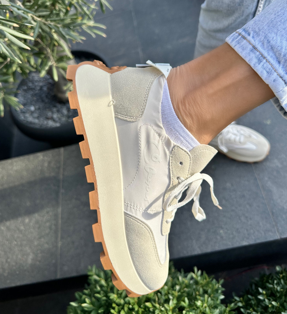 Sneakers Dama Bej Galant - Confort și Stil