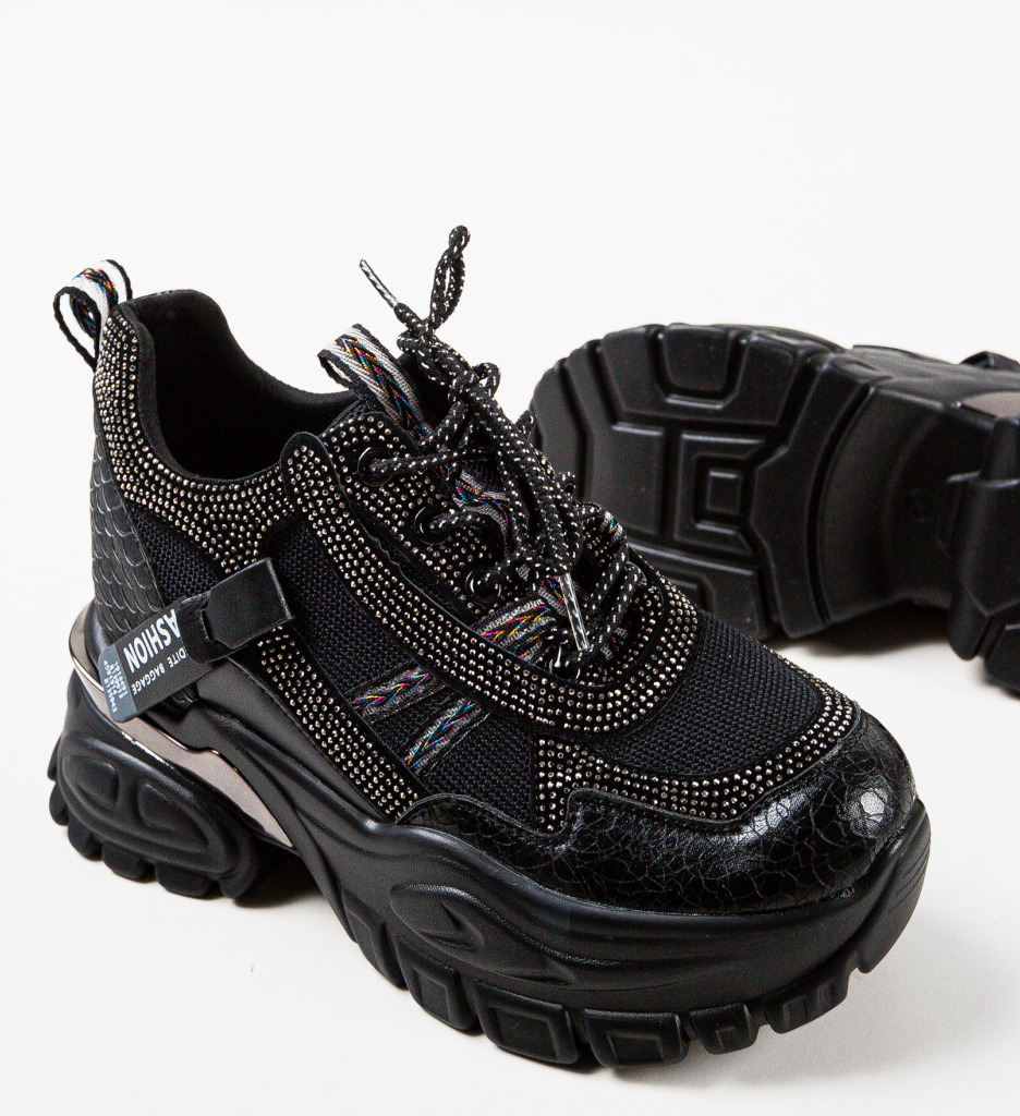 Sneakers Dama Klamun Negre | Confort și Stil - imagine 8