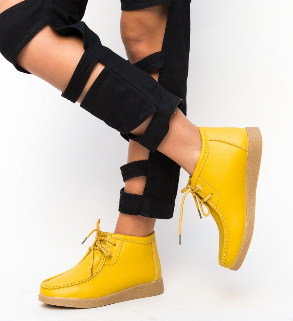 Pantofi Casual Galbeni Munela | Stil Unic și Confort - imagine 2