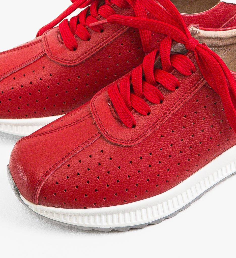 Pantofi Casual Kari Rosii - Stil Urban - imagine 7