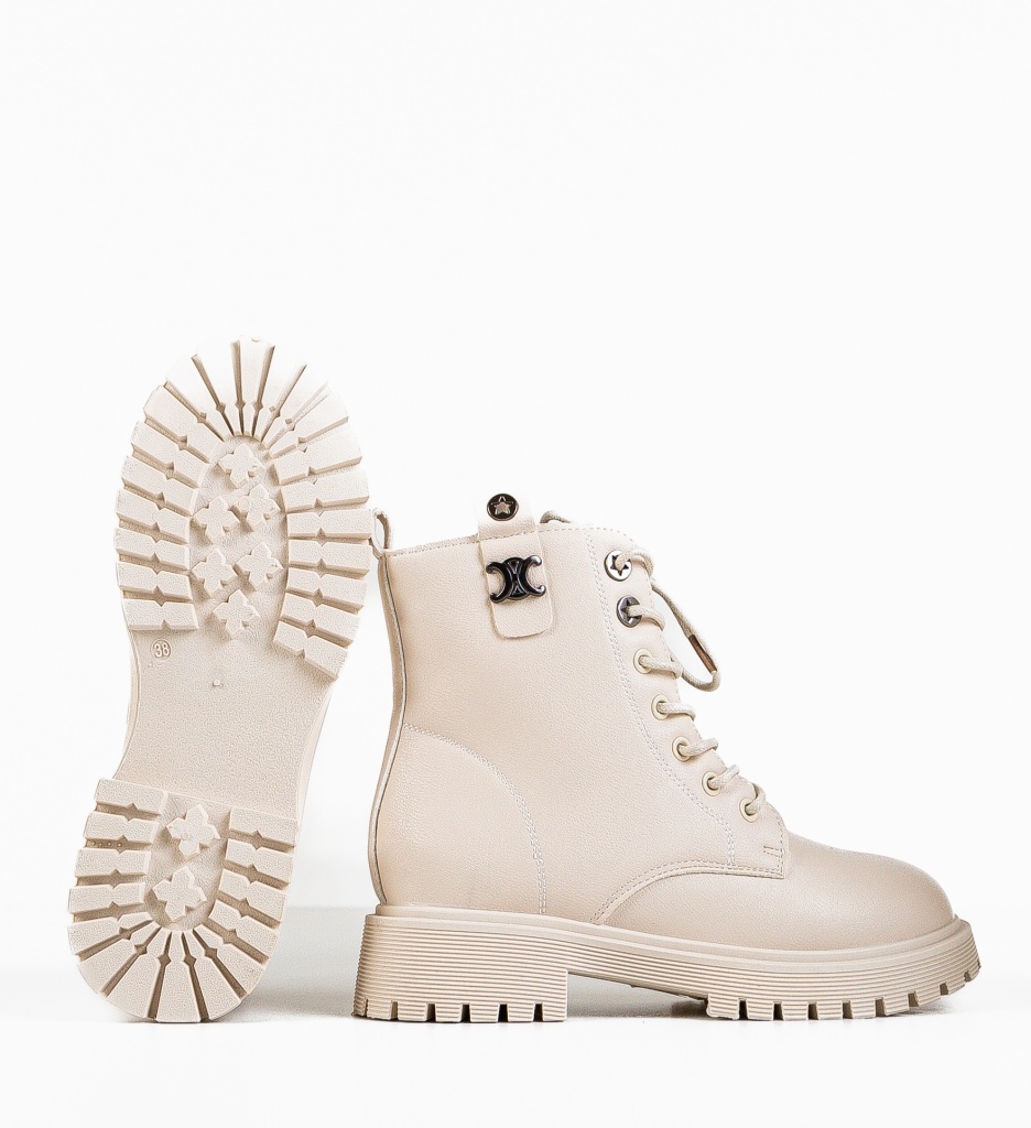 Ghete Dama Bej Elegante - Confort & Stil - imagine 6