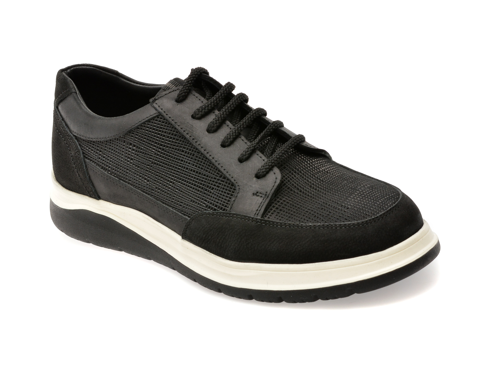 Pantofi OTTER negri din piele naturală