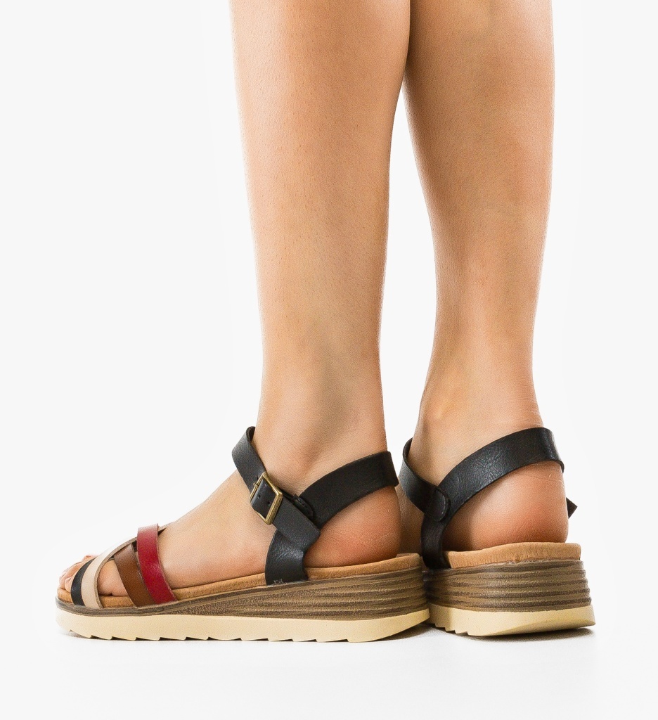 Sandale Dama Usha Negre - Eleganta si Confort - imagine 2