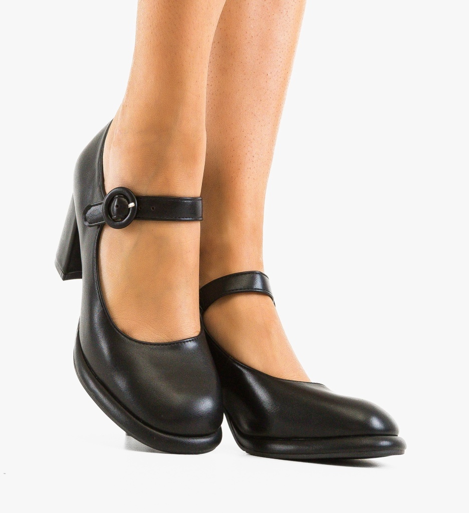 Pantofi Jazmine Negri - Eleganță și Stil - imagine 3