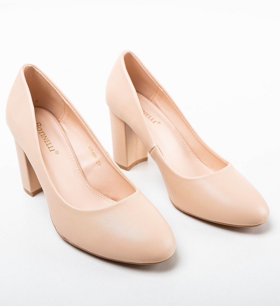Pantofi cu Toc Adas Nude | Eleganță Versatilă - imagine 6