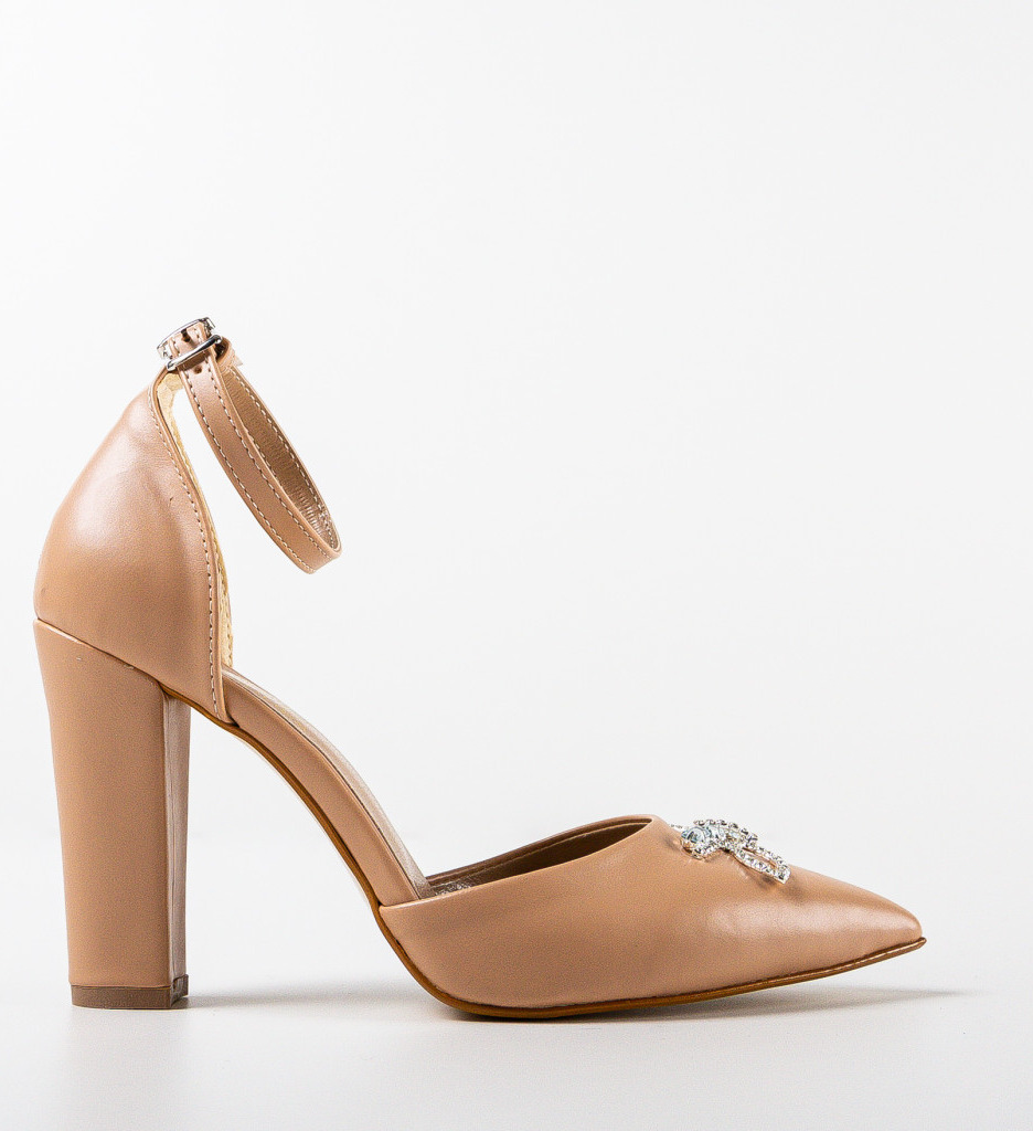 Pantofi Toc Juns Nude | Eleganță și Stil - imagine 5