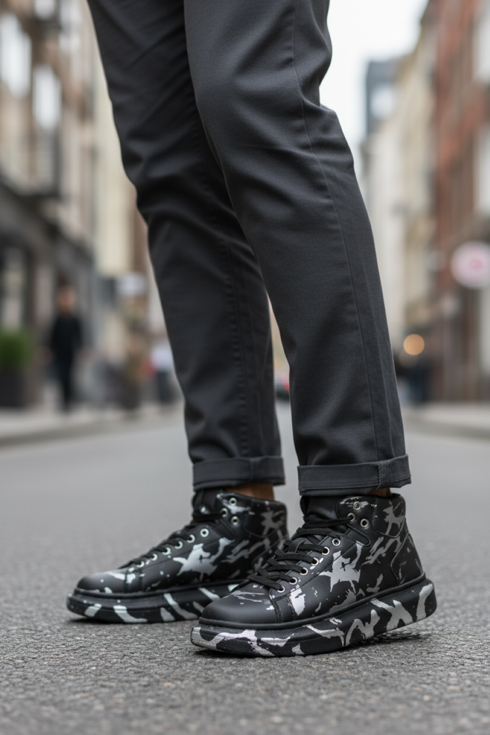 Adidași Casual Bărbați Negri 6617 - Confort Superior