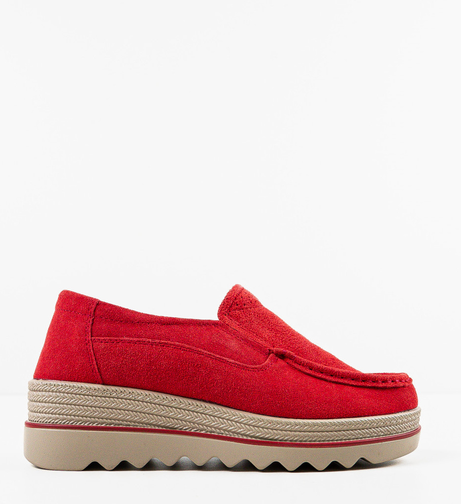 Pantofi Casual Smirno Roșii - Confort Zi Cu Zi - imagine 2