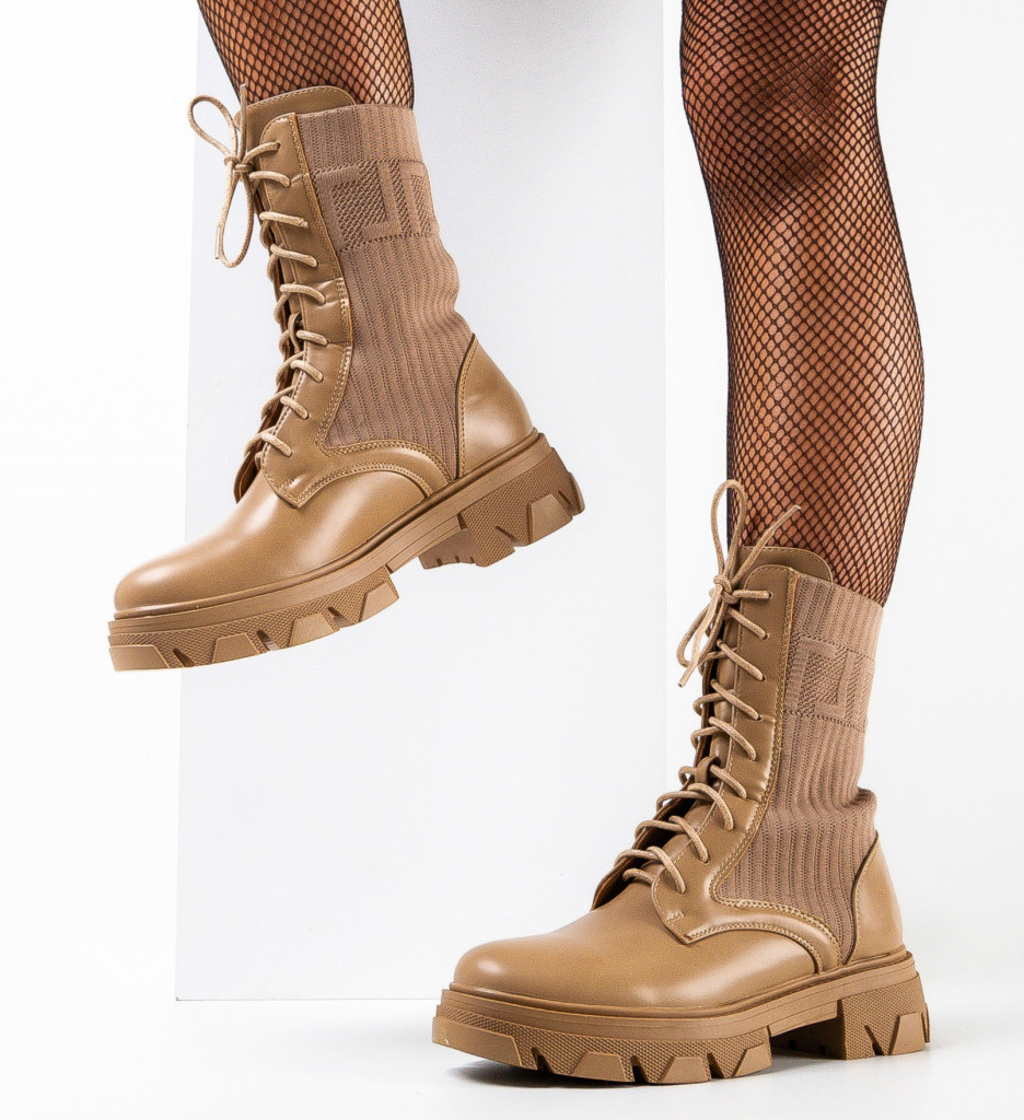 Ghete Dama Levy Khaki | Stil si Confort - imagine 2