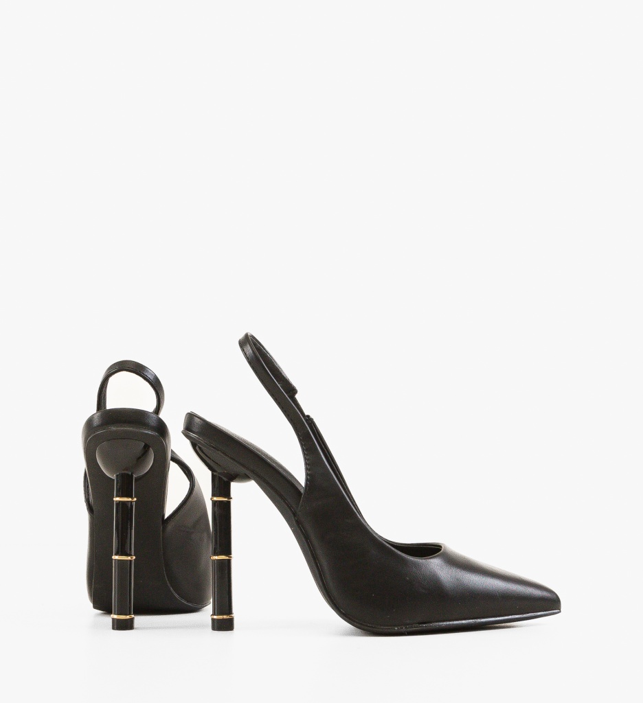 Pantofi Bates Negri Eleganți cu Toc - imagine 4