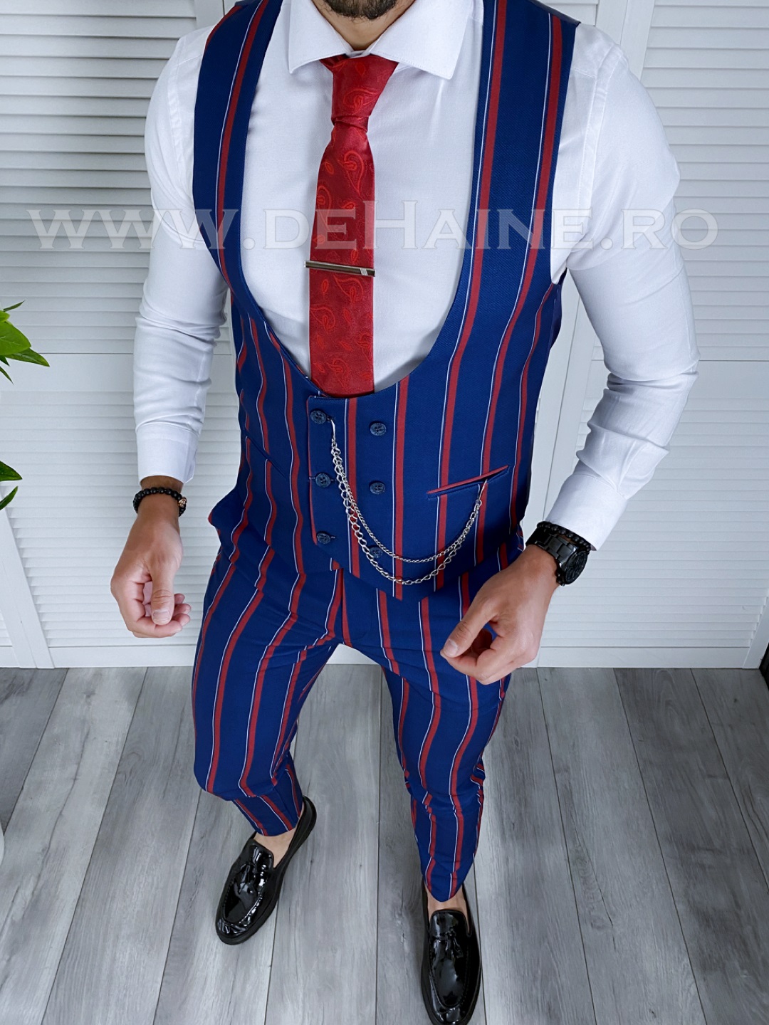 Compleu Barbati Vesta + Pantaloni Elegant Slim Fit