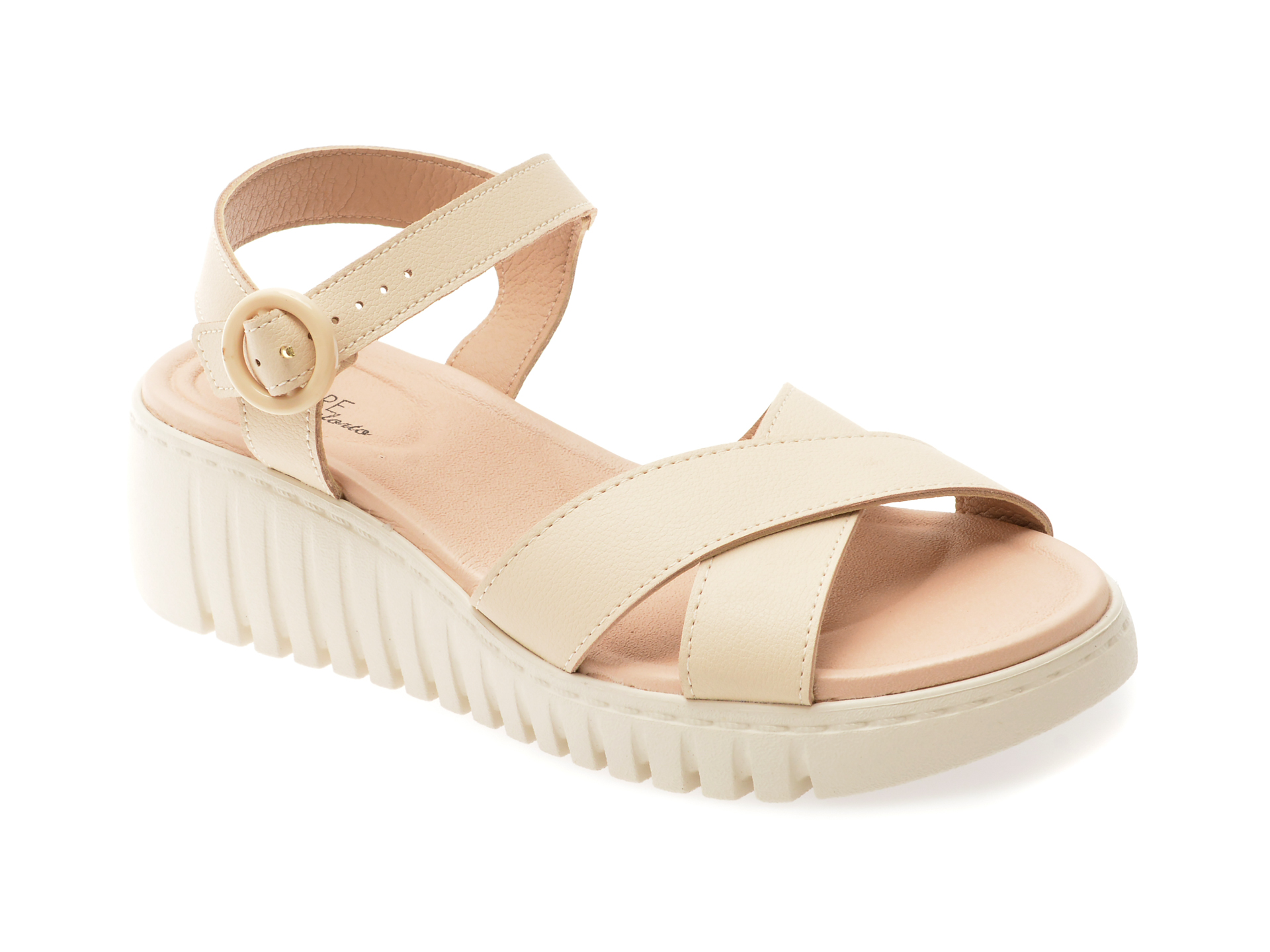 Sandale MODARE Bej | Piele Ecologică & Stil