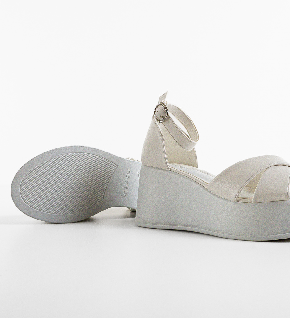 Platforme Dama Brielle Albe | Stil și Confort - imagine 5