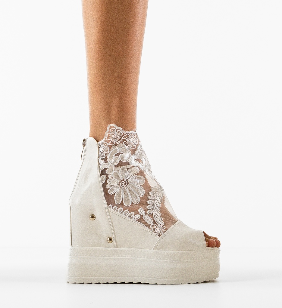 Platforme Dama Albe | Stil si Eleganta - imagine 2