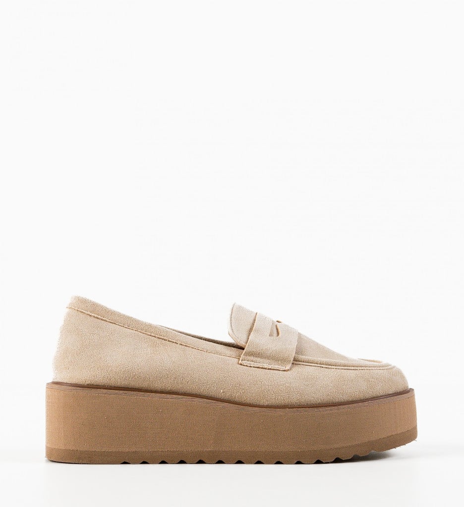 Pantofi Casual Dama Weser Bej - Confort Zi cu Zi - imagine 9