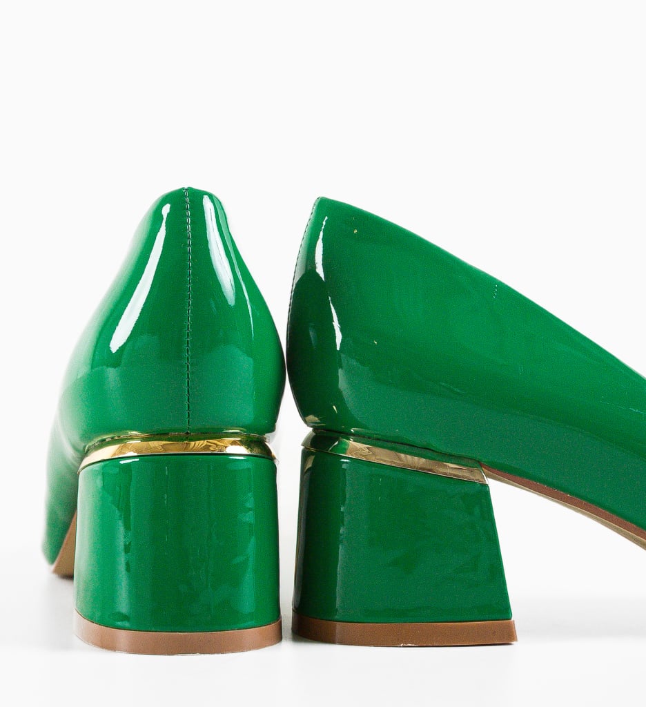 Pantofi Fedlimi Verzi cu Toc Eleganți - imagine 13